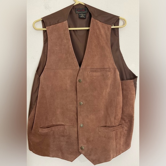 john l blair Other - John L Blair Vest Men 2XLg Personal Choice 4 Snap Button Leather Western - BROWN